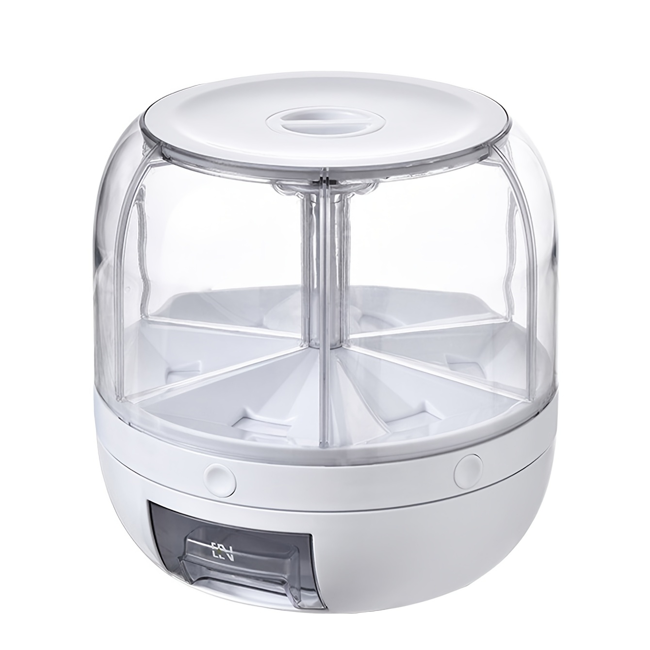 TEMU 1pc Rotating Grain Storage Box, Large Capacity Rotating Rice And Grain Storage Container, Whole Grains Storage Container, Dispensing For Small