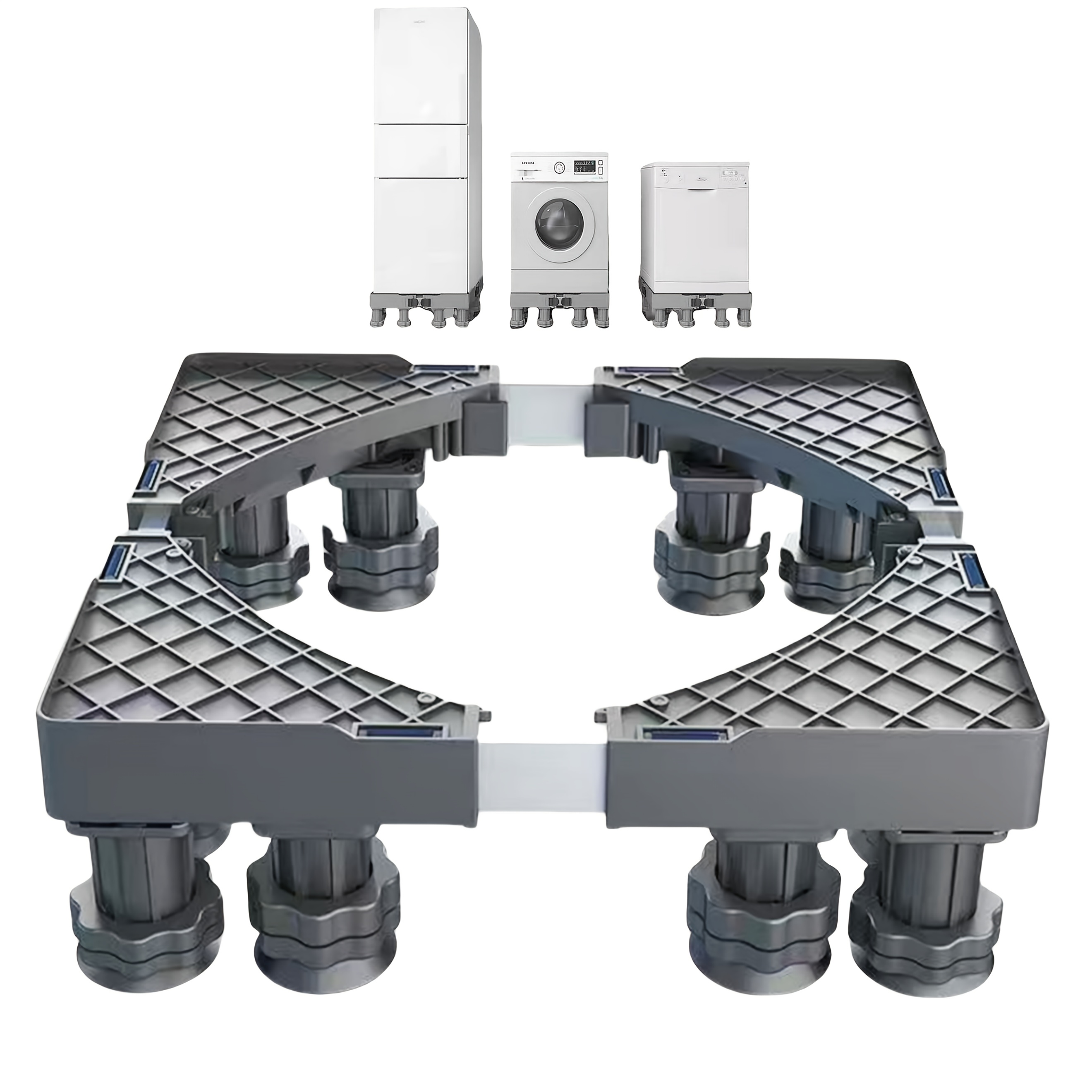 TEMU Washing Machine Base, Washing Machine Cabinet, Washing Machine Storage, , Washing Machine Base With 8 Stable Feet, Load Capacity 150 Kg, Width: