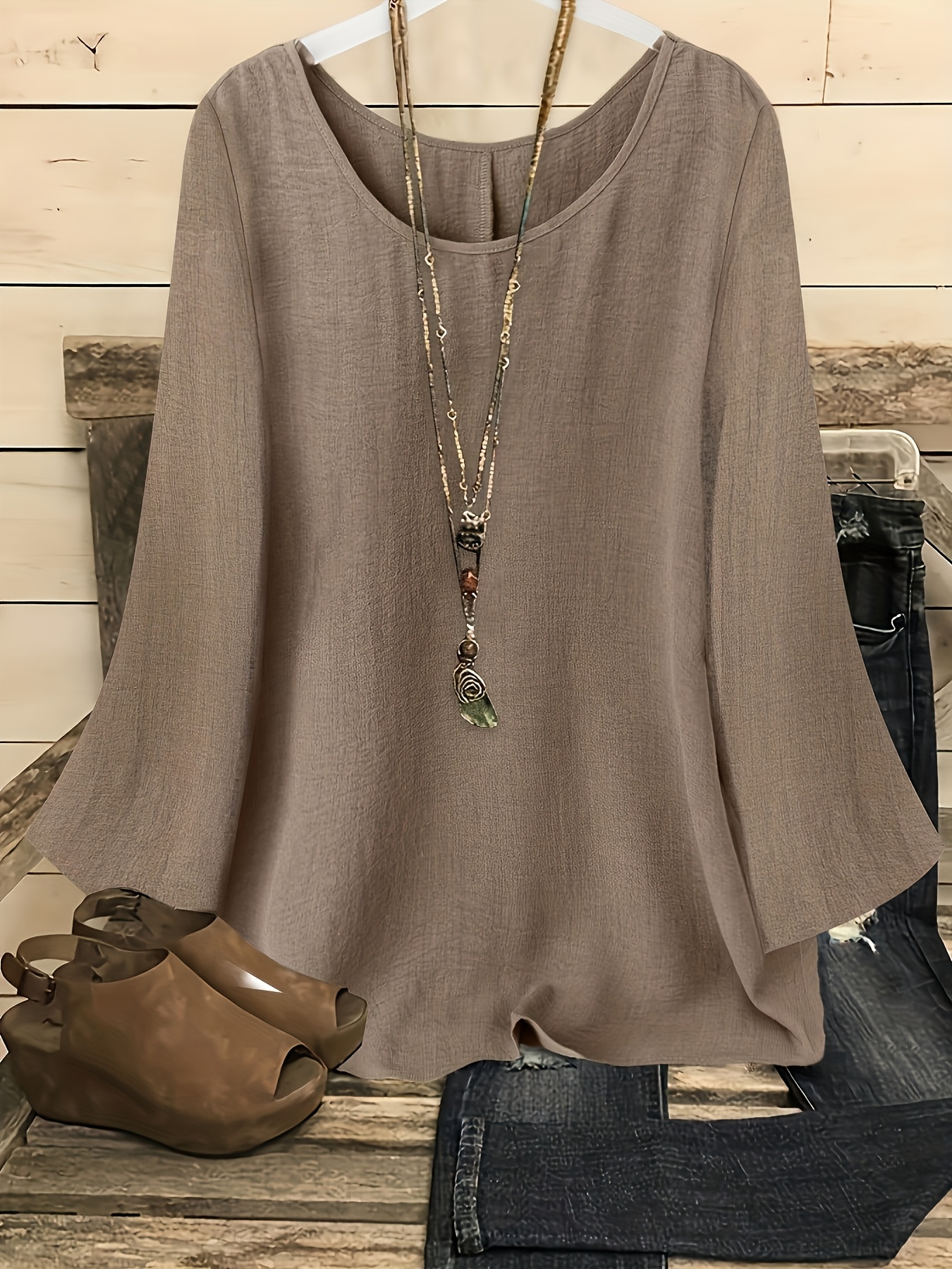 womens casual solid color shirt for vacation no accessories