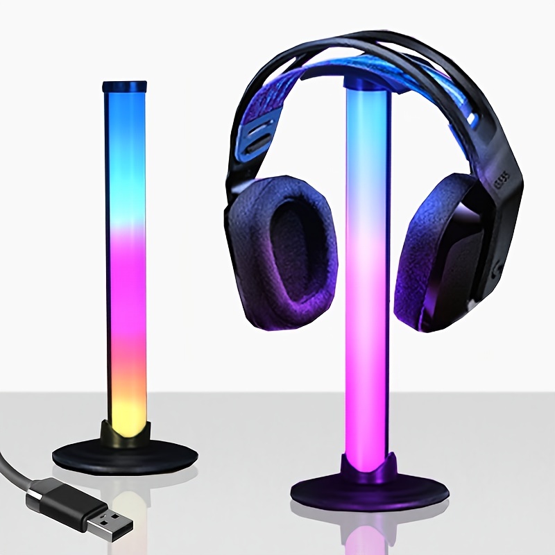 

1pc/2pcs Gaming Headphone Stand With Lights, Usb Light With Gaming Headphone Stand, Suitable For Gaming Desktop, Desktop Decoration, For Husband, , Boyfriend