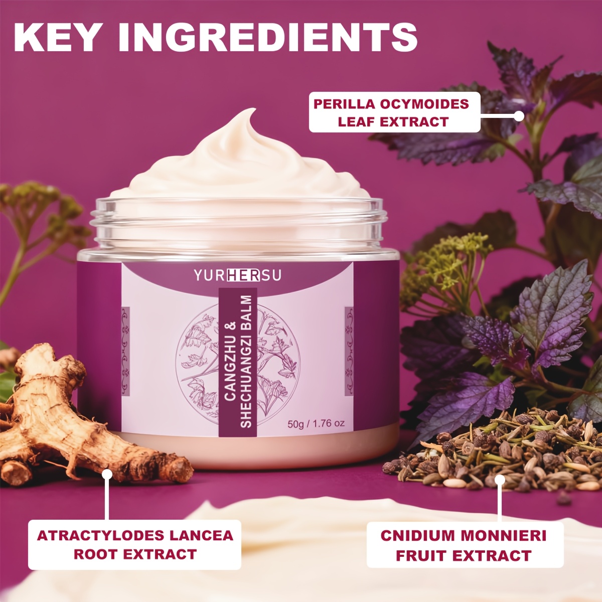 Ancient Herbal & Atractylodes Balm For Itchy Skin & Irritation, Lasting Cream