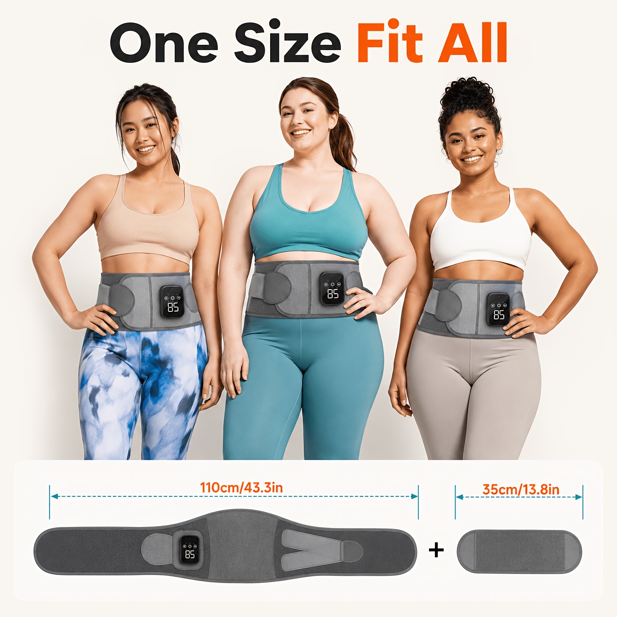 Wearable Lower Back Massager with Wireless Heating Pad
