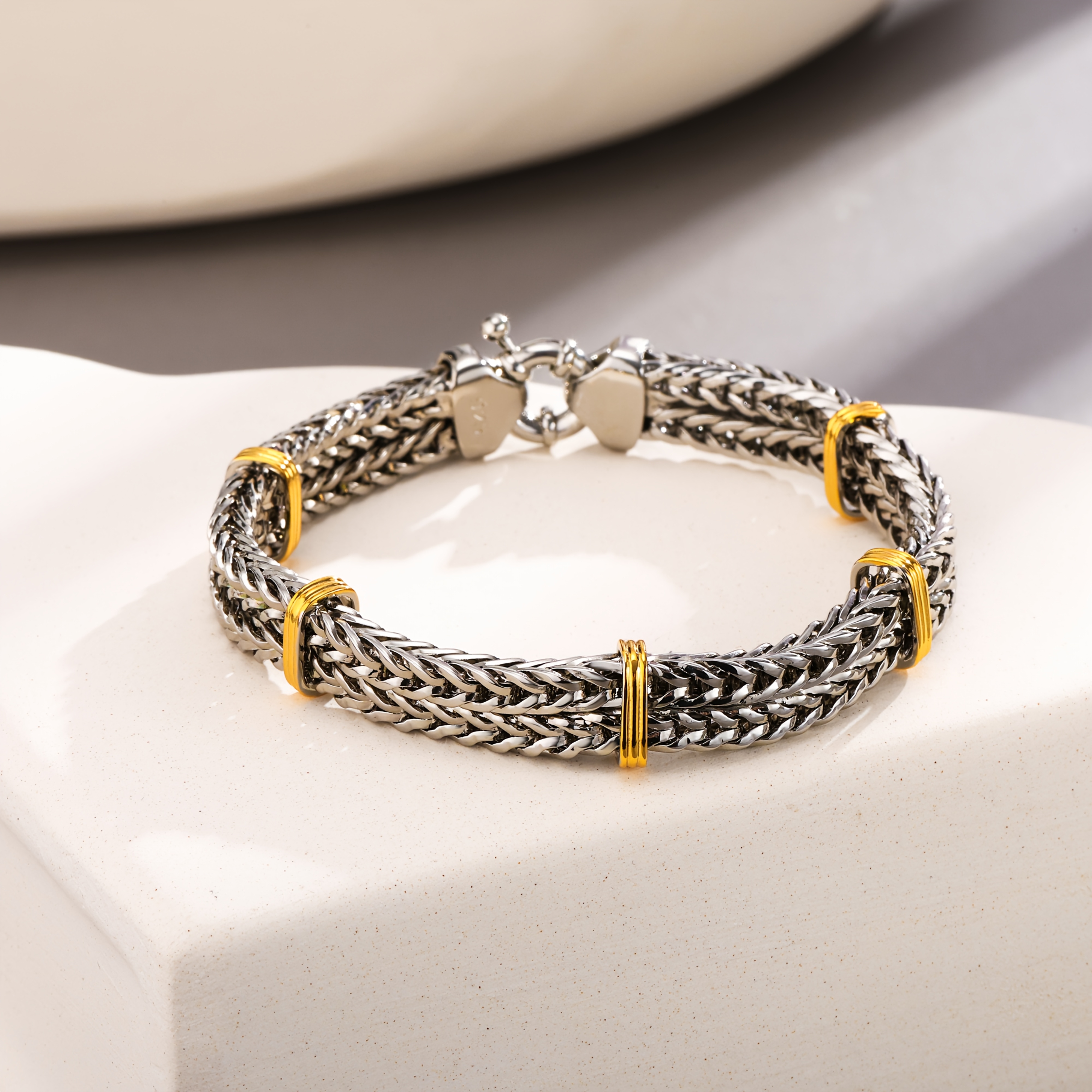 Made Of 925 Silvery, Features A Stylish Double-layer Wheat Bracelet For Women, Use Or Special Occasions Like Banquets, Anniversaries, Valentine's Day, And Mother's Day, And Includes A Box