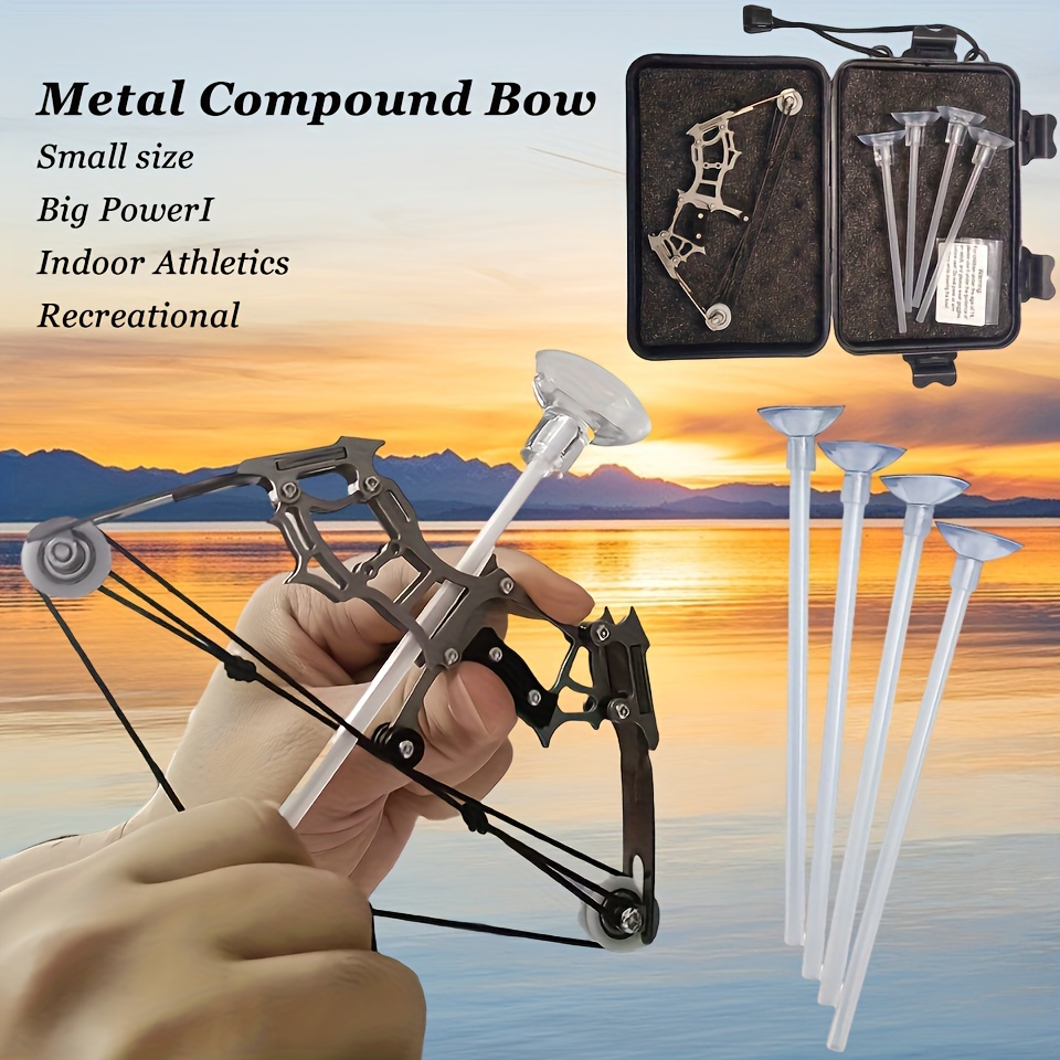 

Mini Composite Bow Archery Set, Stainless Steel Mini Bow For Outdoor Activities, Competitive Events And Archery Training