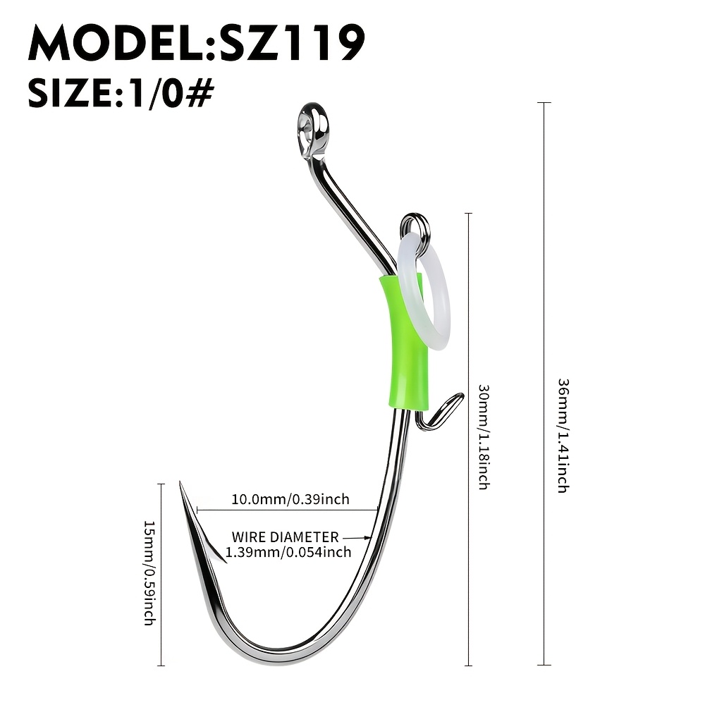 TEMU 10pcs Luminous Live Shrimp Hooks | High Carbon Steel, Saltwater Corrosion Resistant, Barbed Strong Hooks For Freshwater Shrimp Walker - Silvery