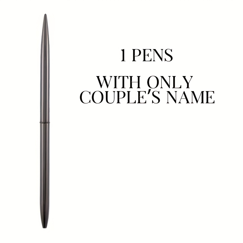 TEMU Custom Guestbook Pen - Resistant To Smudges And Dries Quickly - Ideal For Your Guestbook, Wedding Ceremony Supplies