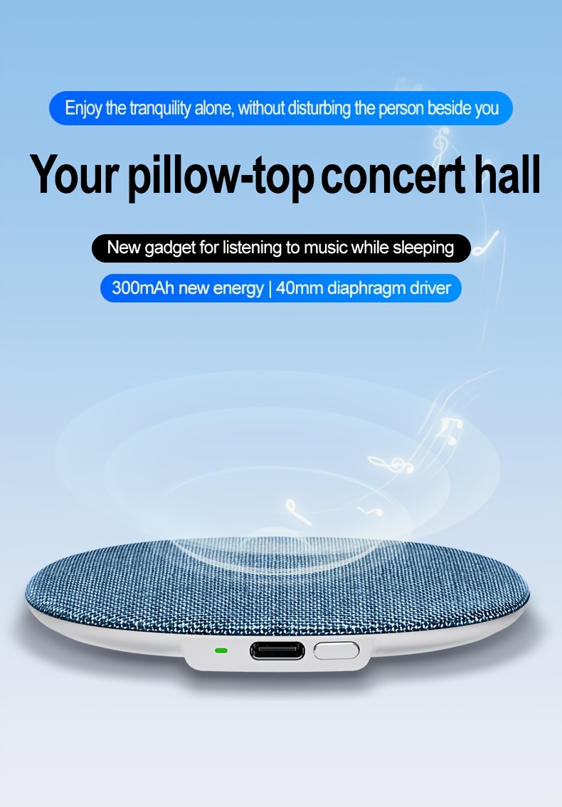 2026   ultra   under pillow speakers 2pcs bluetooth 6 0 discreet for   built in natural sounds eq sound adjustment   audio place under pillow for   music news while sleeping to   music hifi hi fi Product details 0