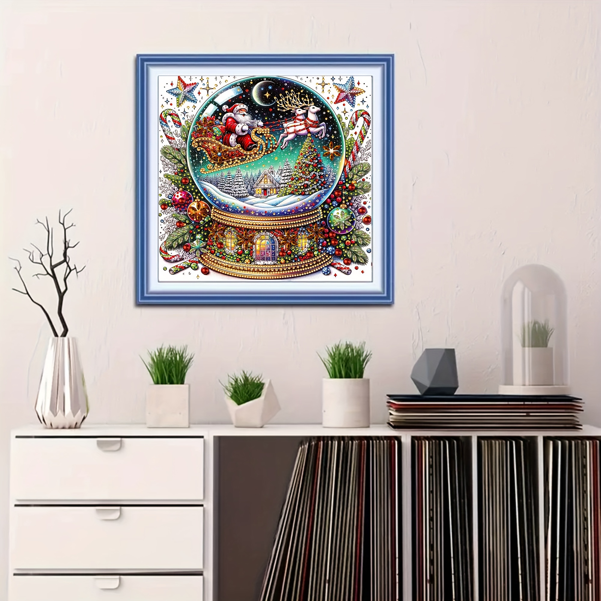 Image of 1pc Of Christmas-themed Diamond Painting Kit, 5d Special Shape With Partial Inlay For Home Decoration Crafts, A Handmade Creative Gift, Perfect For Enhancing Wall Decor In Homes And Offices