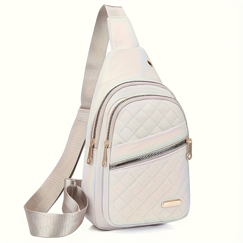 TEMU 2025 New Chest Pack, Ladies' Rucksack, Athletic Crossbody Purse, Shoulder Tote, Everyday Nylon Bag, Small Crossbody Pouch