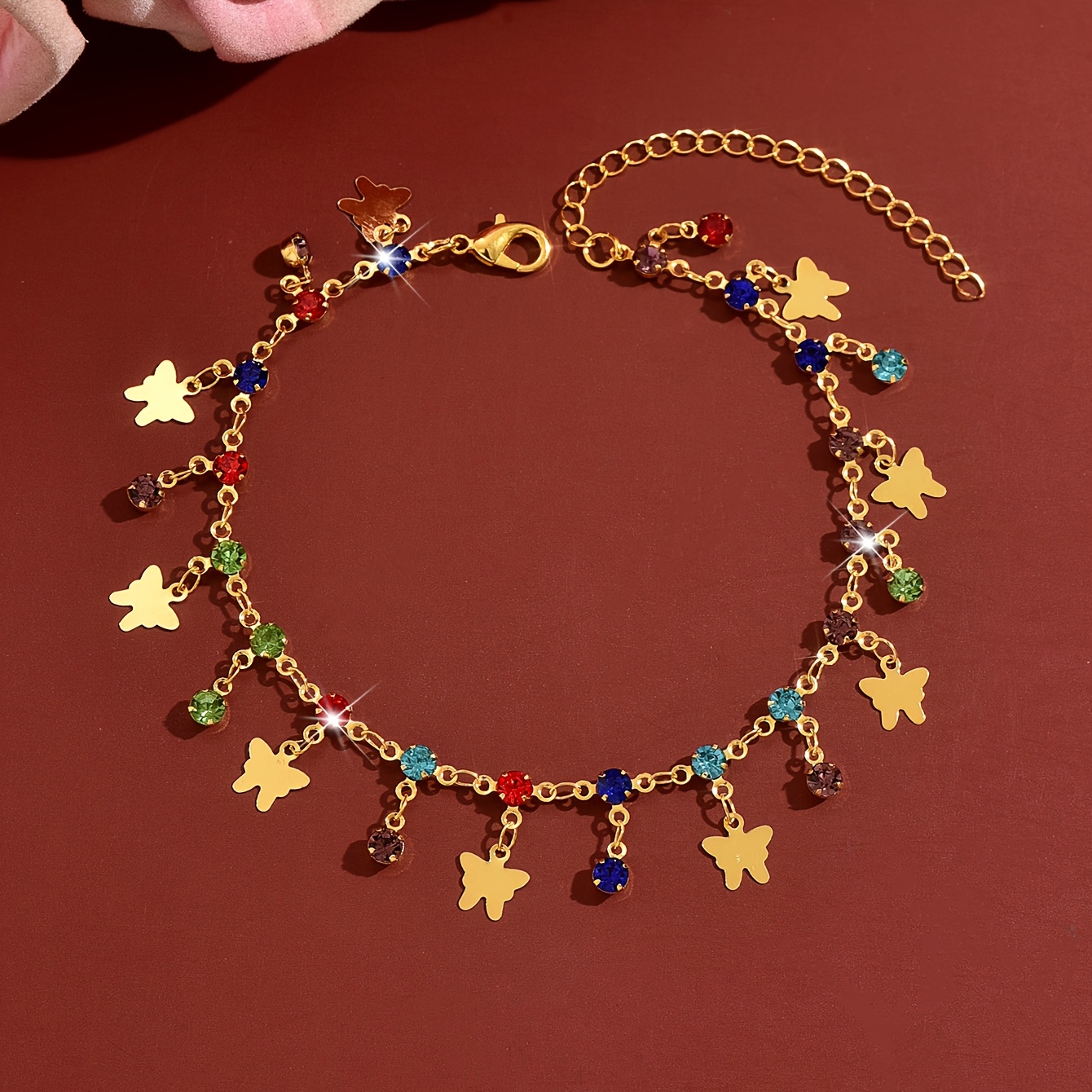 Women's Dual-Use Bracelet & Anklet with Sequined Design
