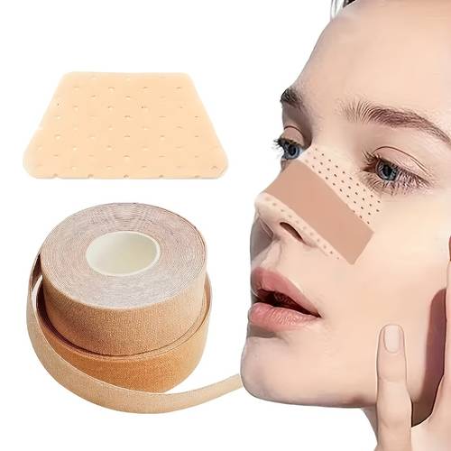 1 Set Thermoplastic Nose Splint & Facial Tape - Alcohol-Free, Electricity-Free Nose Fixation & Lifting Kit, Reusable Nose Corrector & Face Lifter, Beauty Care Additions for Daily Use