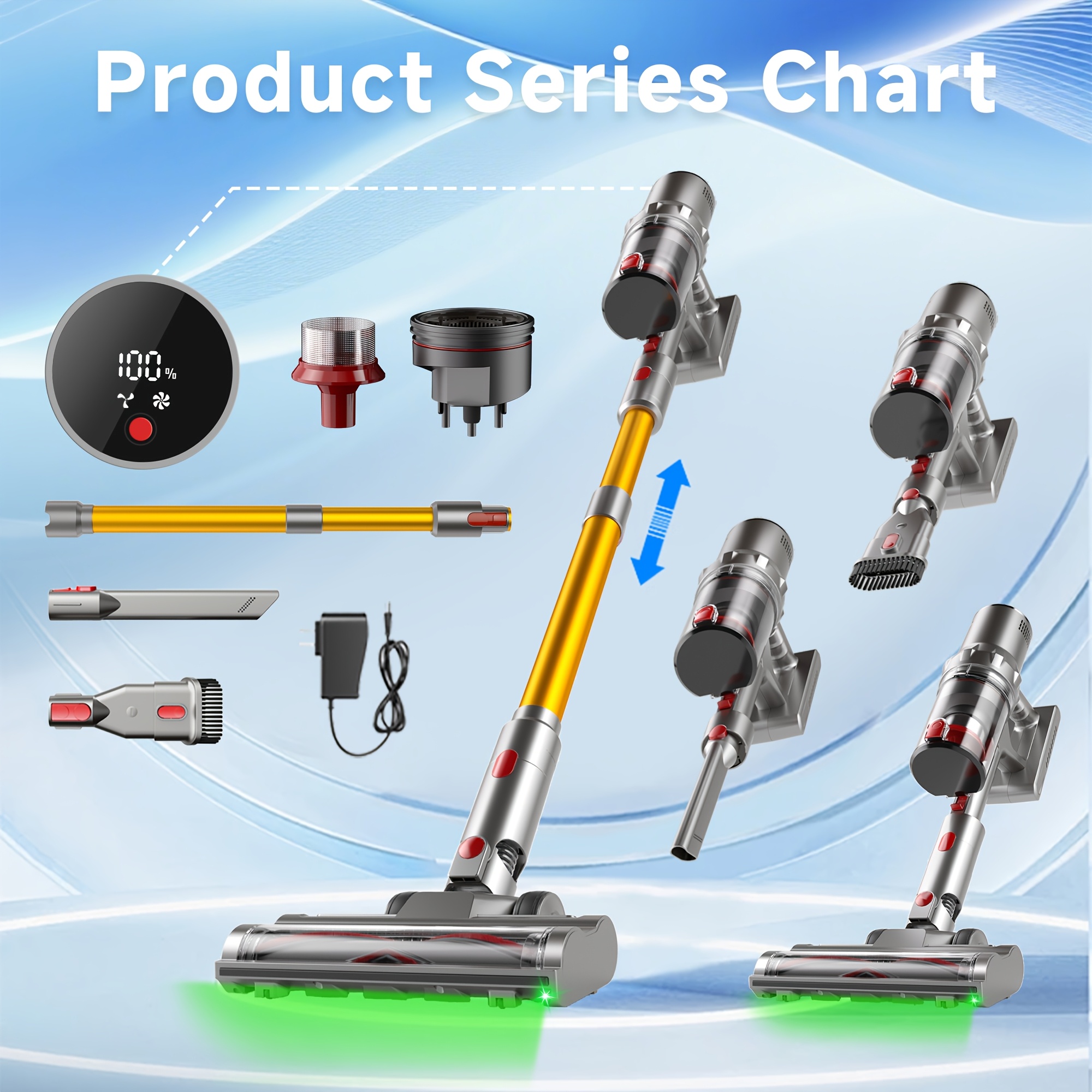 TEMU Cordless Vacuum Cleaner Household/ 70kp High Handheld Vacuum Cleaner/ Stick Upright Vacuum Cleaner/ 1.2l Dust Cup + New Dust Indicator Light
