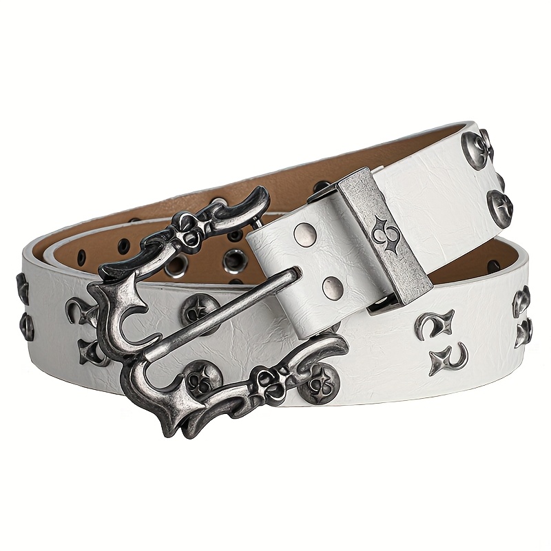 elegant vintage y2k style studded belt men women couples - Temu