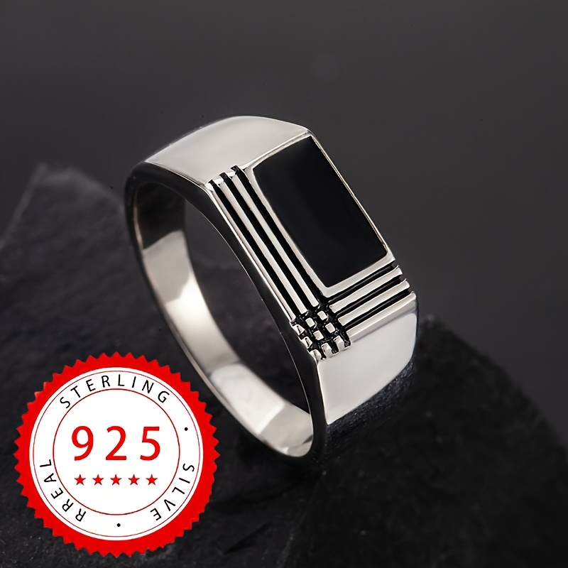 Image of A Stylish S925 925 Silver Ring For Men And Women, Made Of High-quality Jewelry, Weighing Approximately 8.3 Grams, Perfect For Evening Parties