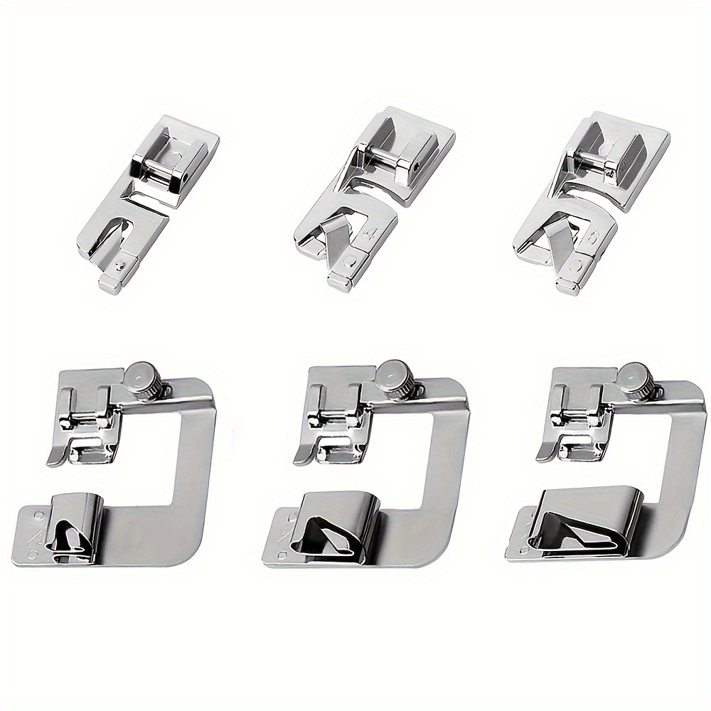 

6pcs Rolled Hem Presser Foot Set For Brother, & More - Sewing Machine Accessories For