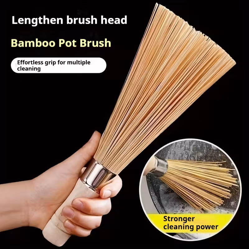 natural brush kitchen handheld cleaning brush suitable for pots and dishes multi purpose decontamination to scrub easy to hold and durable without shedding Product details 2