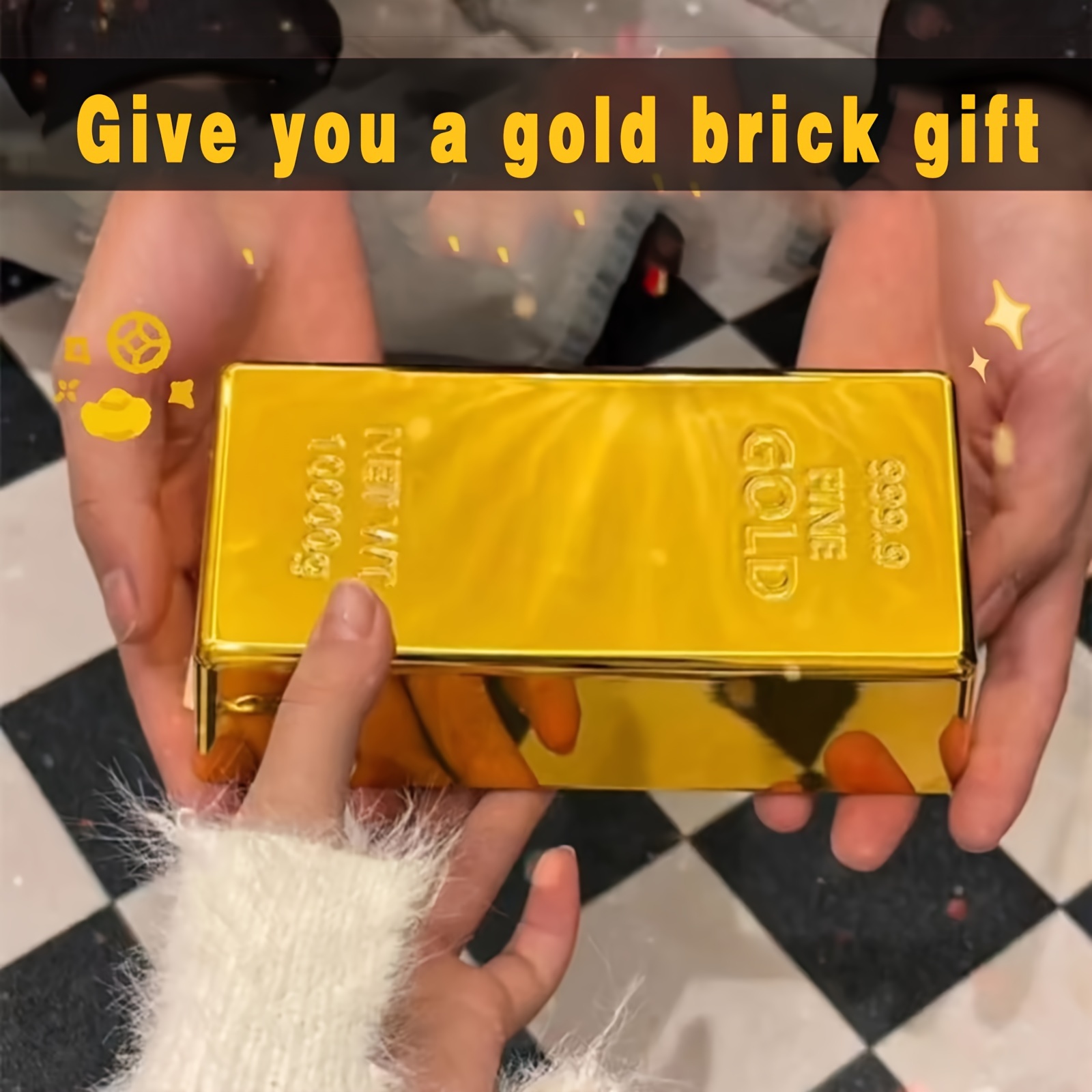 Golden Bar Magic Toys Piggy Bank Adults Usd Magic Brick Temu Canada