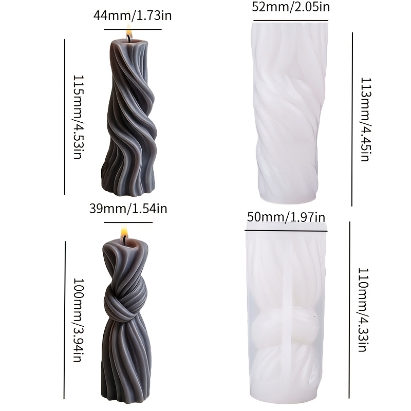 E-shop Resin-Silikonform 2er-Set: -Zylinder-Kerzen-Silikonform. Flexibles Silikon für einfaches Entformen, leicht zu reinigen, wiederverwendbar. DIY