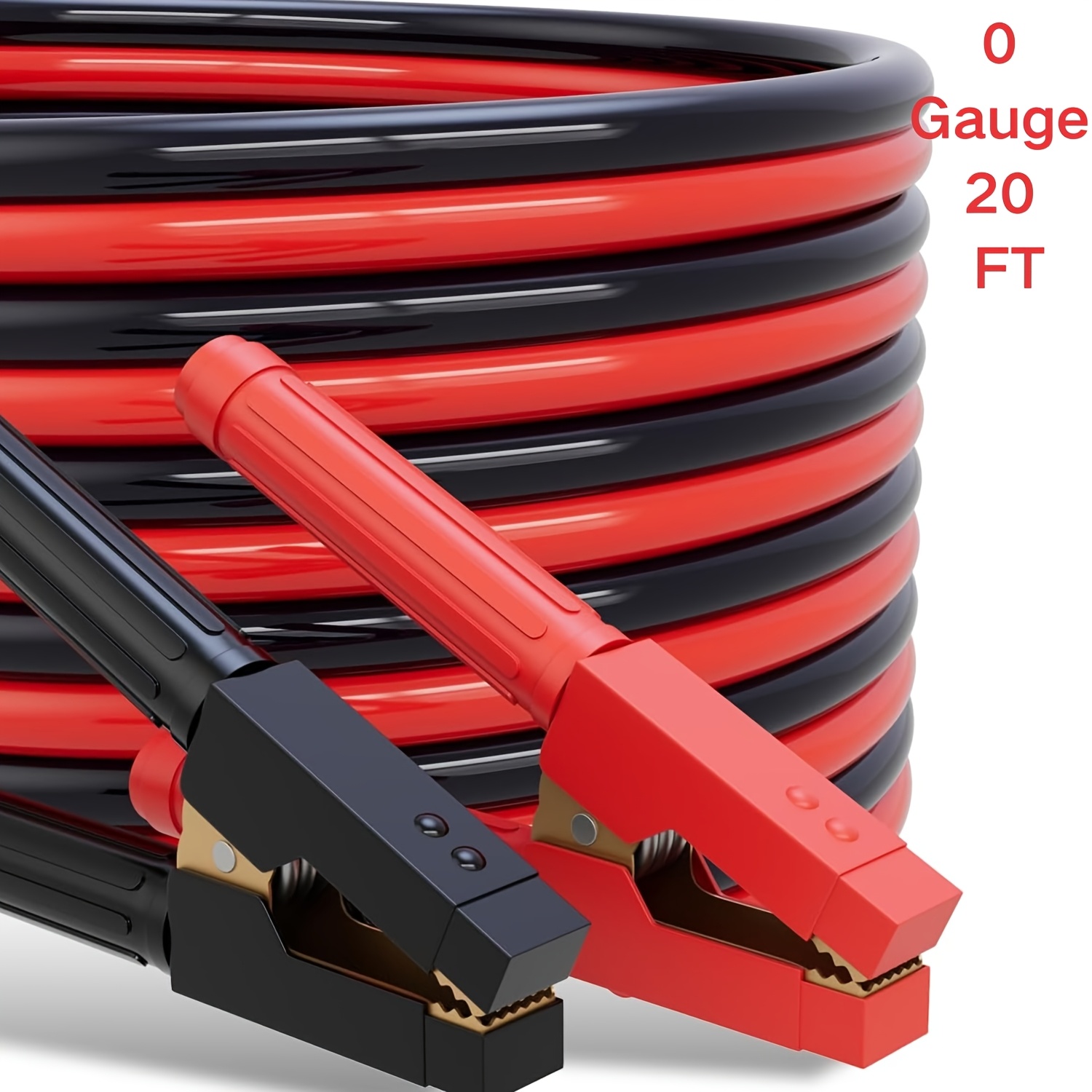 TEMU 0 Gauge Feet Jumper Cables For Car Battery, Heavy Duty Automotive Booster Cables 1000amp Cca For Jump Starting Dead Or Weak Batteries With Carrying Bag Included, Suitable For Pickup Truck Rv Suv