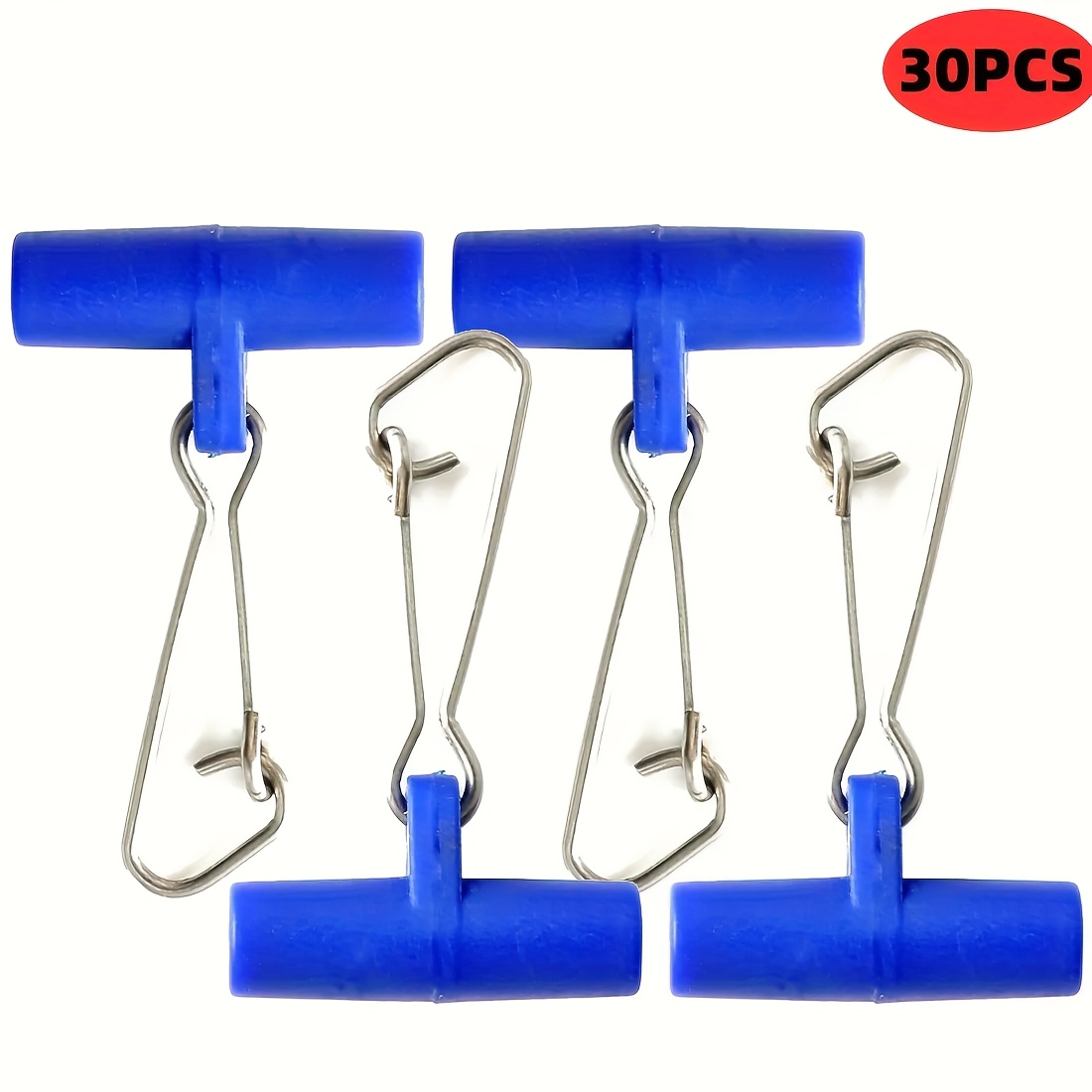 TEMU 30pcs Fishing Gear Accessories: Sinker Slides With Snap & Line Connectors - For A !