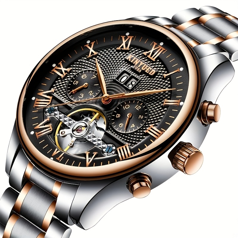 Men's Multifunctional Full Automatic Mechanical Skeleton Tourbillon Watch