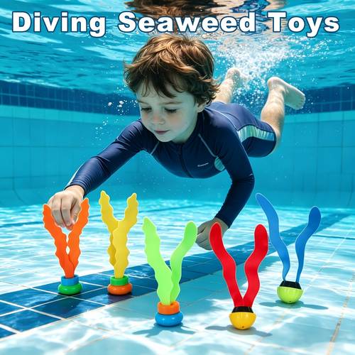 4 stuks/8 stuks duik zeewier speelgoed voor kinderen onderwater zwem- en duikspeelset, zeewier speelgoed, willekeurige , zomer zwembadspellen voor jongens en meisjes, zwembad duik training speelgoed voor zwemtraining, geweldig cadeau voor kinderen