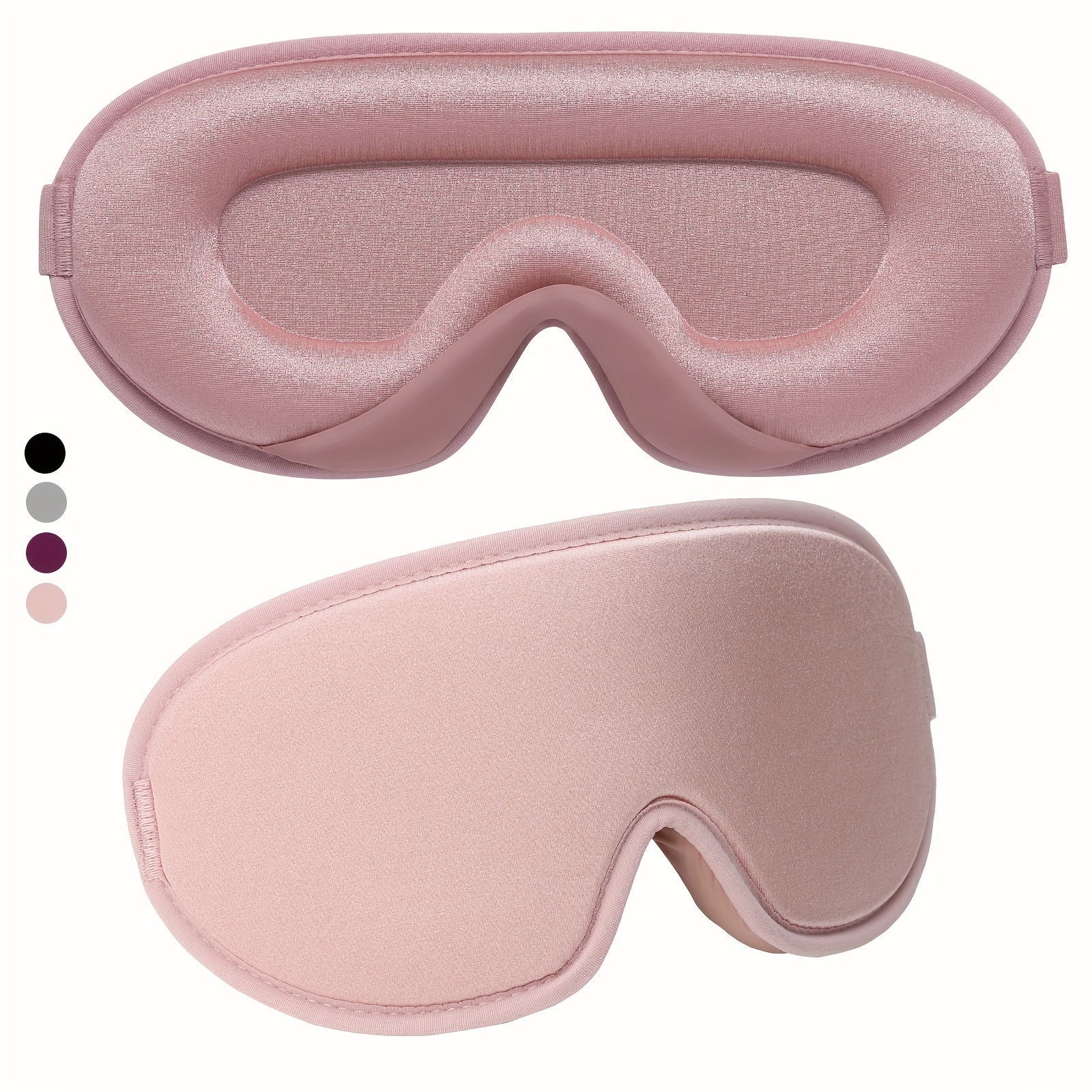 

Sleep Mask 3d Eye Covers Soft Foam Comfortable Sleeping Mask 0 Eye Pressure Cup Blindfold For Men Women With Adjustable Strap, Travel Yoga Nap Pink Purple Grey Black