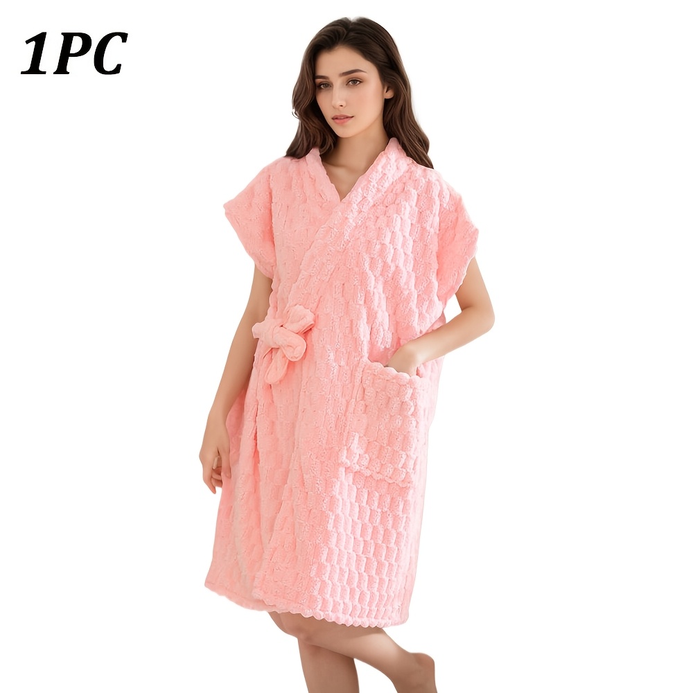 ladies bathroom dress 1pc wearable bath towel soft bath microfiber material Restocked