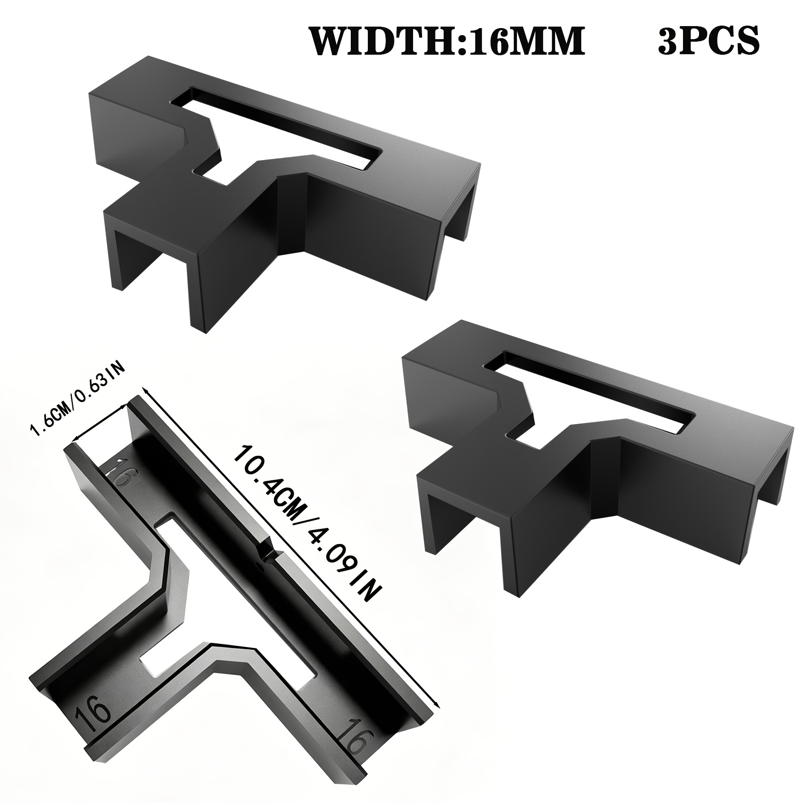 TEMU 1pc/3pcs Soportes de de conexión de T engrosados, soportes de fijación de de para refuerzo de muebles, ideal para gabinetes, estantes y
