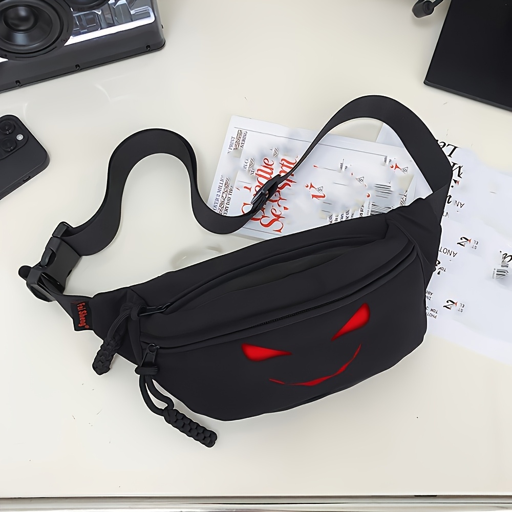 Image of Halloween Trendy Chest Bag For Men, Influencer-style Waist Pack, High-value Japanese-style Large-capacity Single-shoulder Bag, Nylon Crossbody Bag