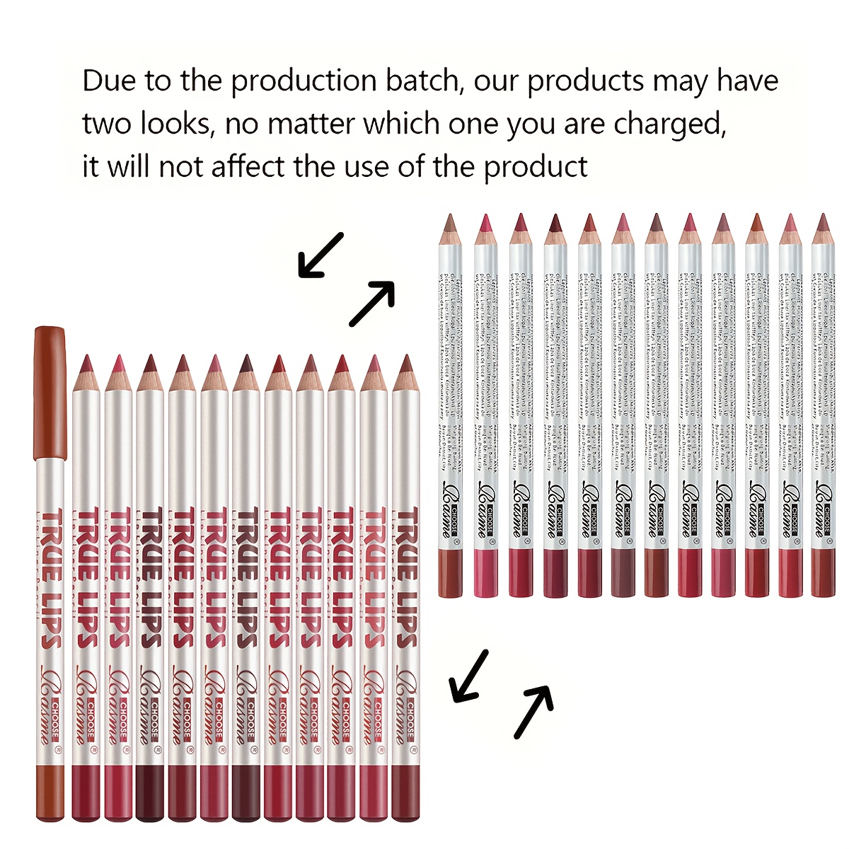 12pcs Set Matte Lip Liner Lipstick Pencils, European And American Makeup, Long-lasting, , Pigmented