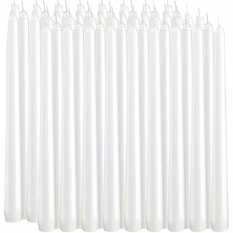 50pcs Ivory Taper Candles, 10