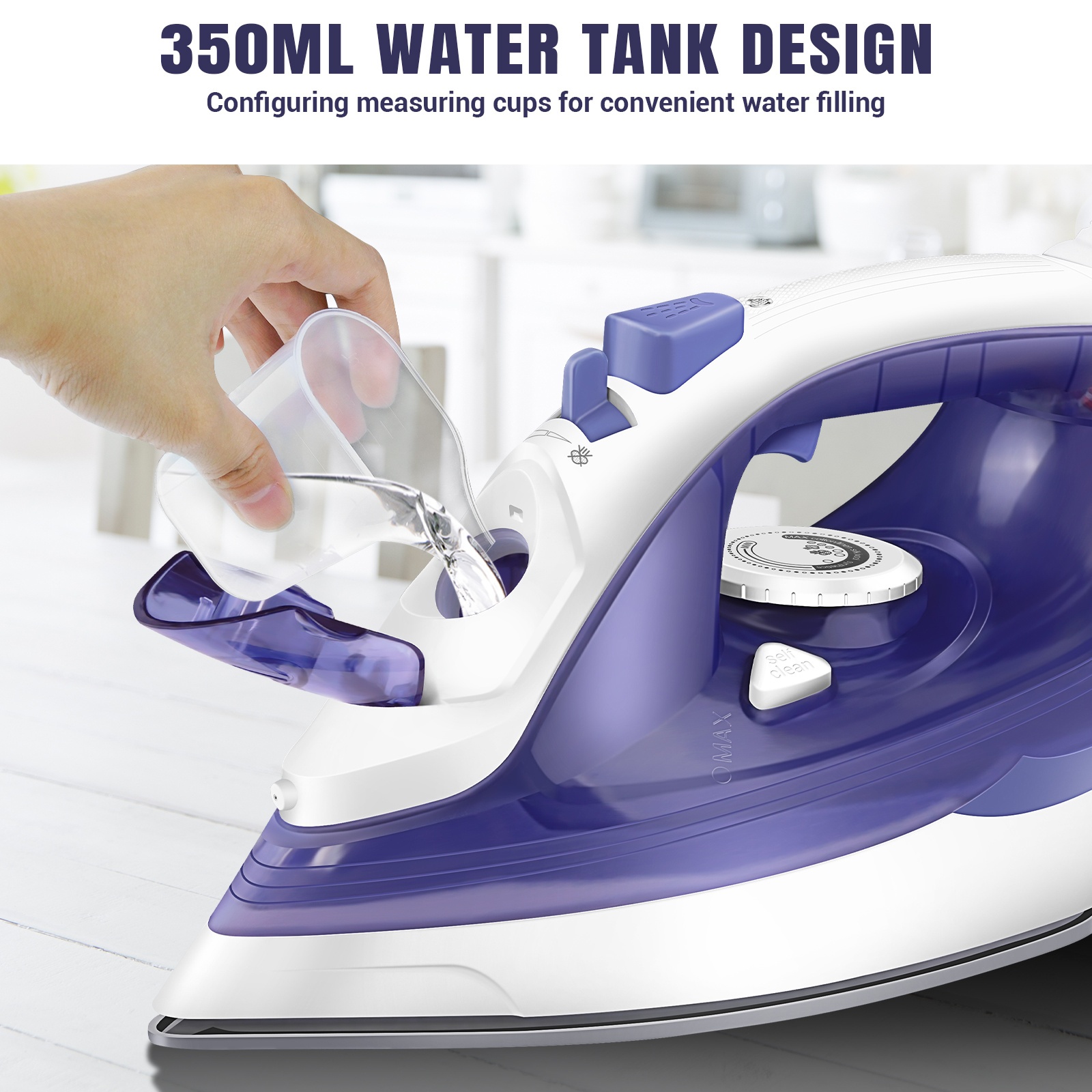 professional steam iron and garment steamer heavy duty titanium soleplate fast heating self cleaning 3 temperature settings with   vertical steam anti   system rotary dial suitable for     ironer Product details 5