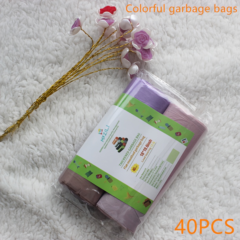 TEMU 4 Gallon Small Garbage Bags 40/100/ Household Garbage Bags Trash Cans Office Kitchen Garbage Cans, Bathrooms, Bedrooms 5 Colors Color Drawstring