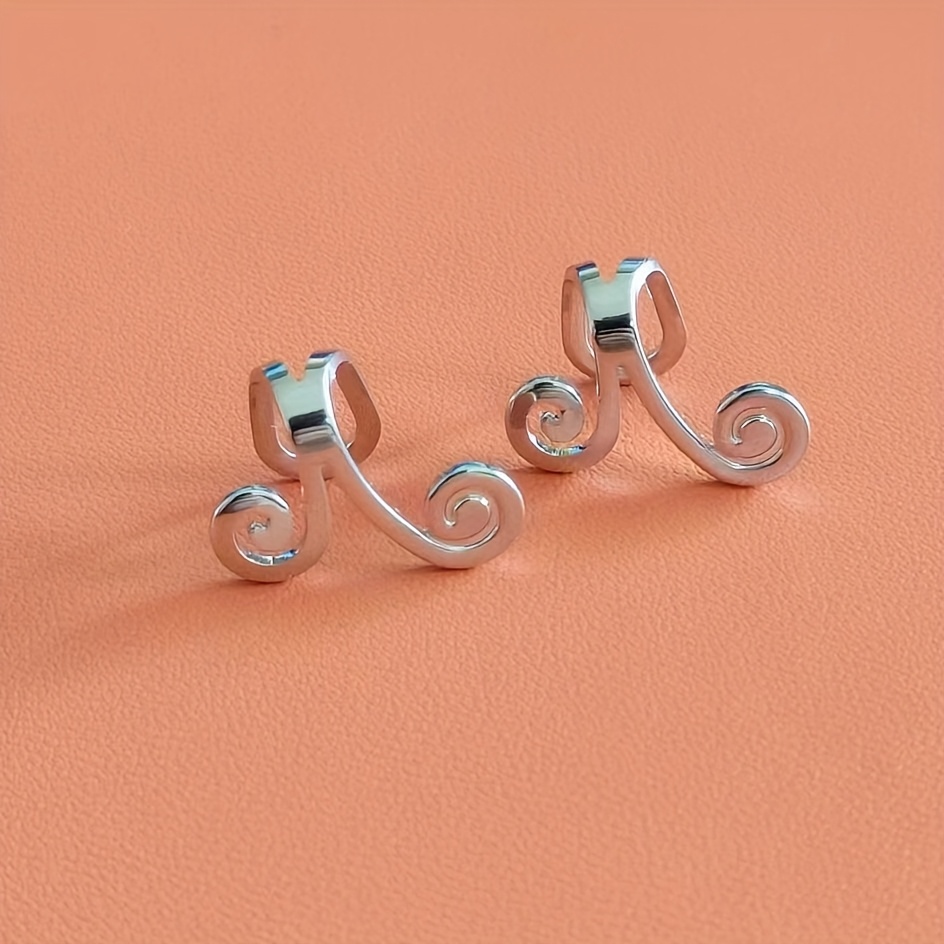 TEMU 1/2 di Orecchini a Clip con Clip per Orecchio Filettati Creativi Personalizzati da Donna - Orecchini a Clip per Molteplici e Centinaia di