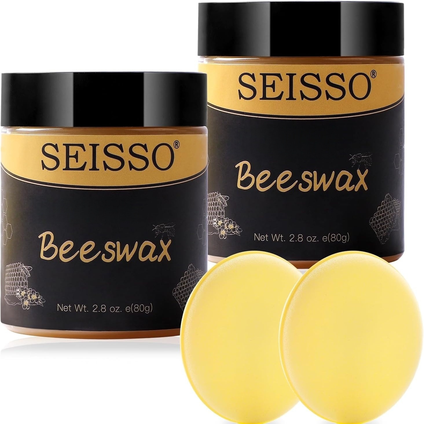 TEMU Wood Seasoning Beeswax -2pcs Polish For Furniture Care Beeswax Polish For Wood Door, Floor, Tables, Chairs, Cabinets, Bed Frame