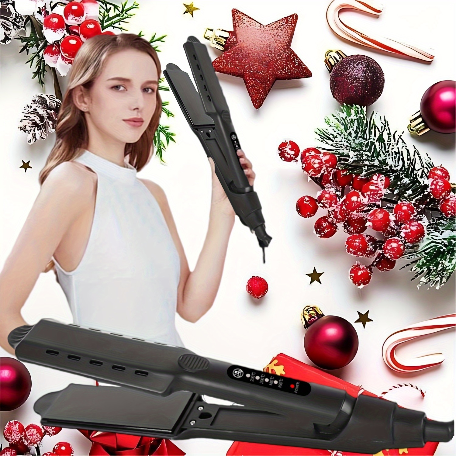 

1pc Straightener Plates, Straightener 2 In 1 Curling Straightener Styling Tool Women