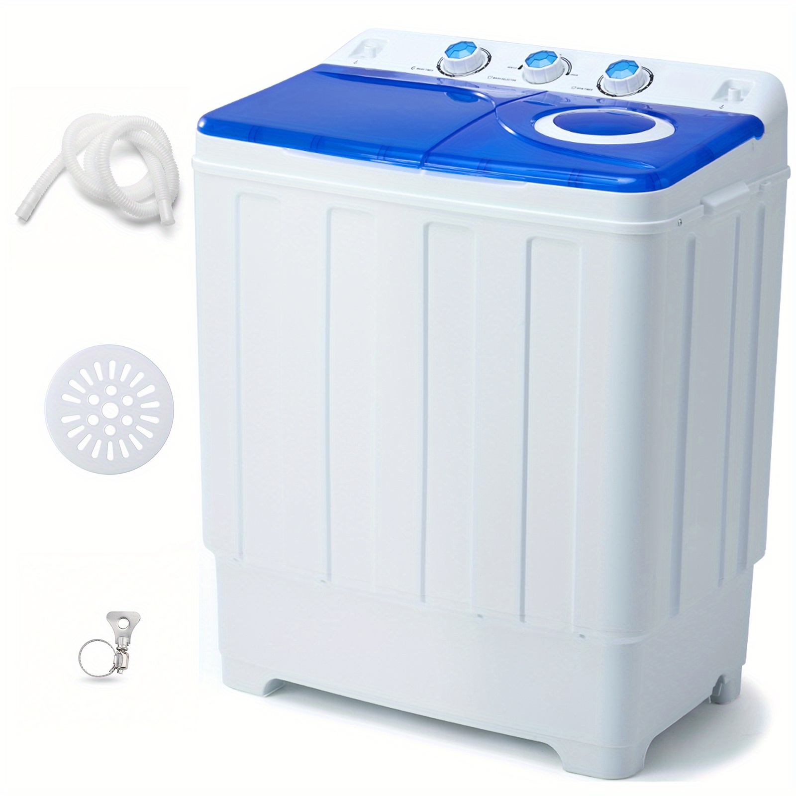 WANGMUXIA Portable 2-in-1 Washer & Dryer – 20 Lb Capacity, Twin Tub Design, Drain Pump, Perfect For Apartments & RVs