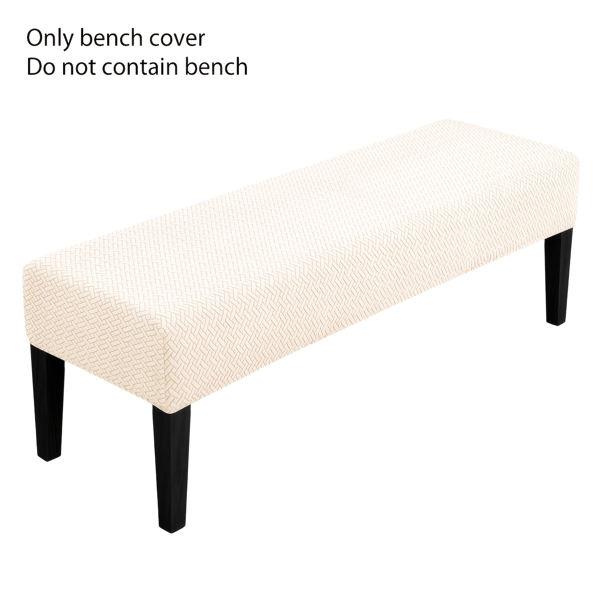TEMU 1pc Modern T-shaped Jacquard Bench Cover With Elastic Closure Suitable For Shoe Bench Protector, Stretchable Entryway Furniture Cover, Machine