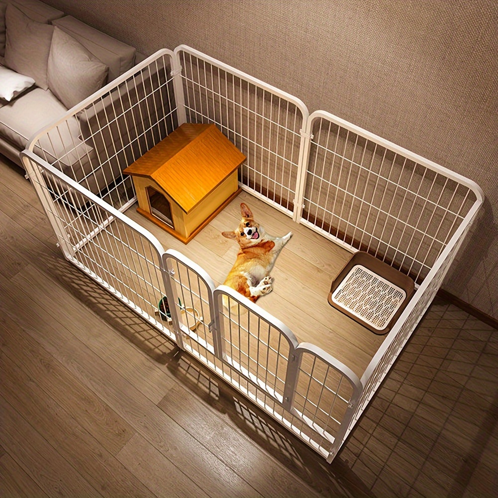 TEMU Pet Enclosure, Dog Enclosure, Dog Cage, Small And Medium-sized Dog, Teddy Corgi, Isolation Door, Protective Fence, Dog Kennel