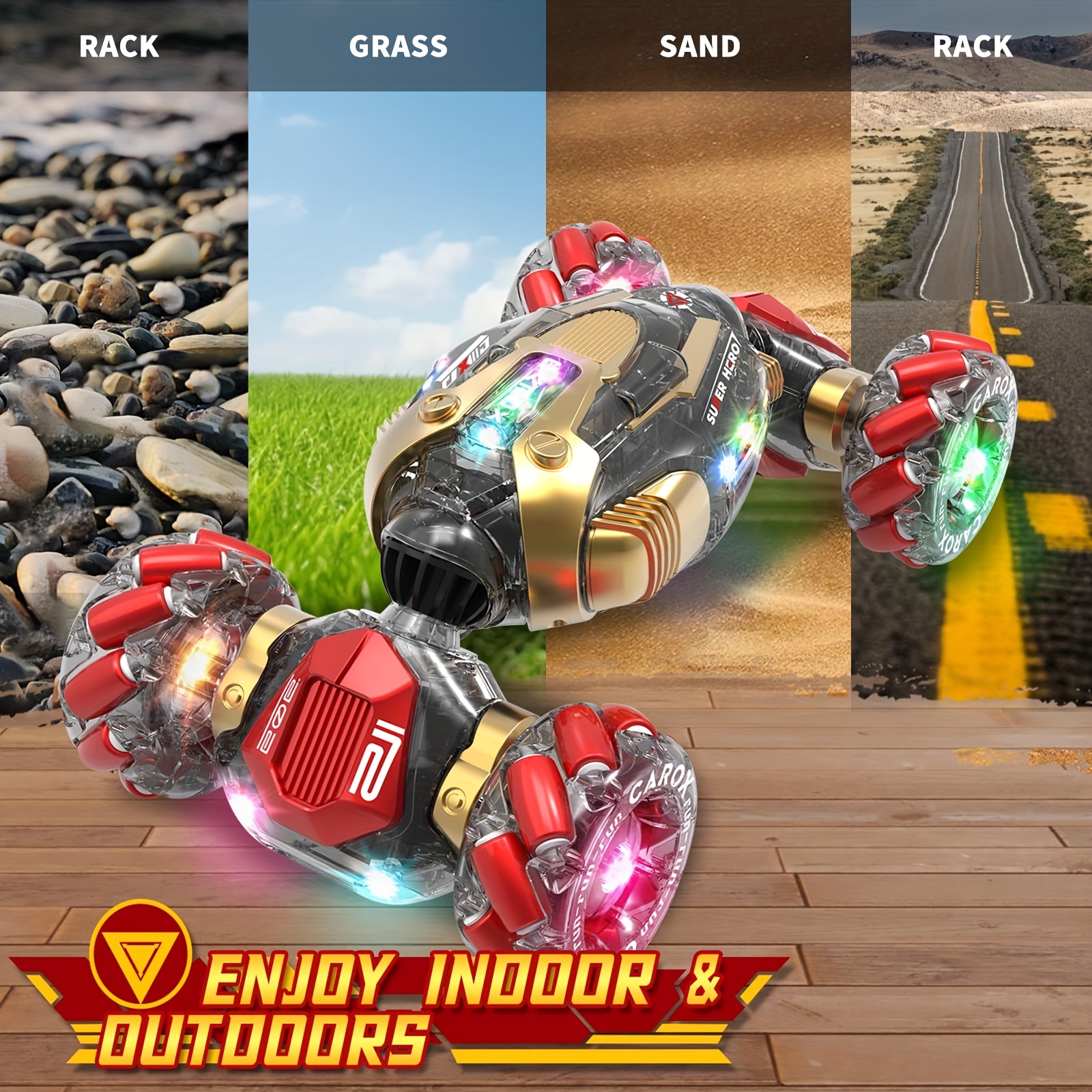 Gesture Sensing RC Stunt Car Toys, RC Car for Kids 2.4Ghz Hand & Controlled Remote Control Twist Rotating Cars 4WD Transform Off Road RC Cars for Boys 6-1 Perfect Christmas And Birthday Gifts