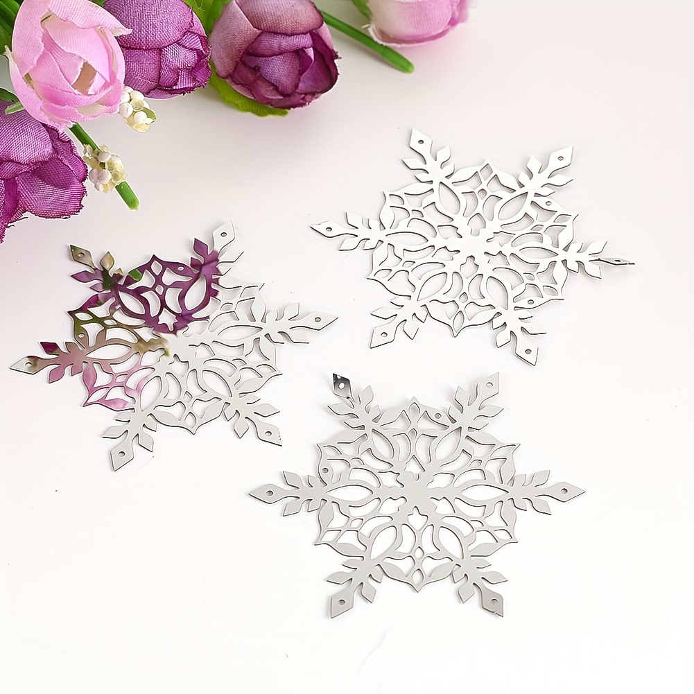 3pcs Of Stainless Steel Snowflake Wind Chime Additions For Hanging Decorative Wall Courtyard Garden Spinner