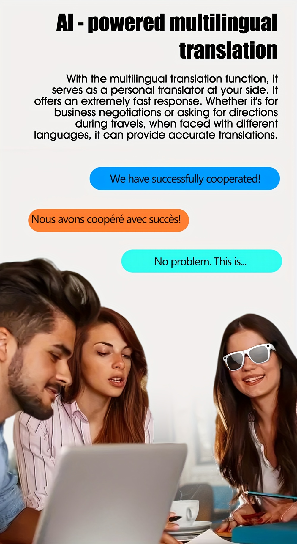 xk oen pro smart glasses with ai translation, music control, wireless, long , headphones & glasses, built-in camera for video recording, photo capture, and phone calls, usb rechargeable, wireless , abs material, magnetic charging, smart glasses for recording, video recording accessory, , durable eyewear Product details 9