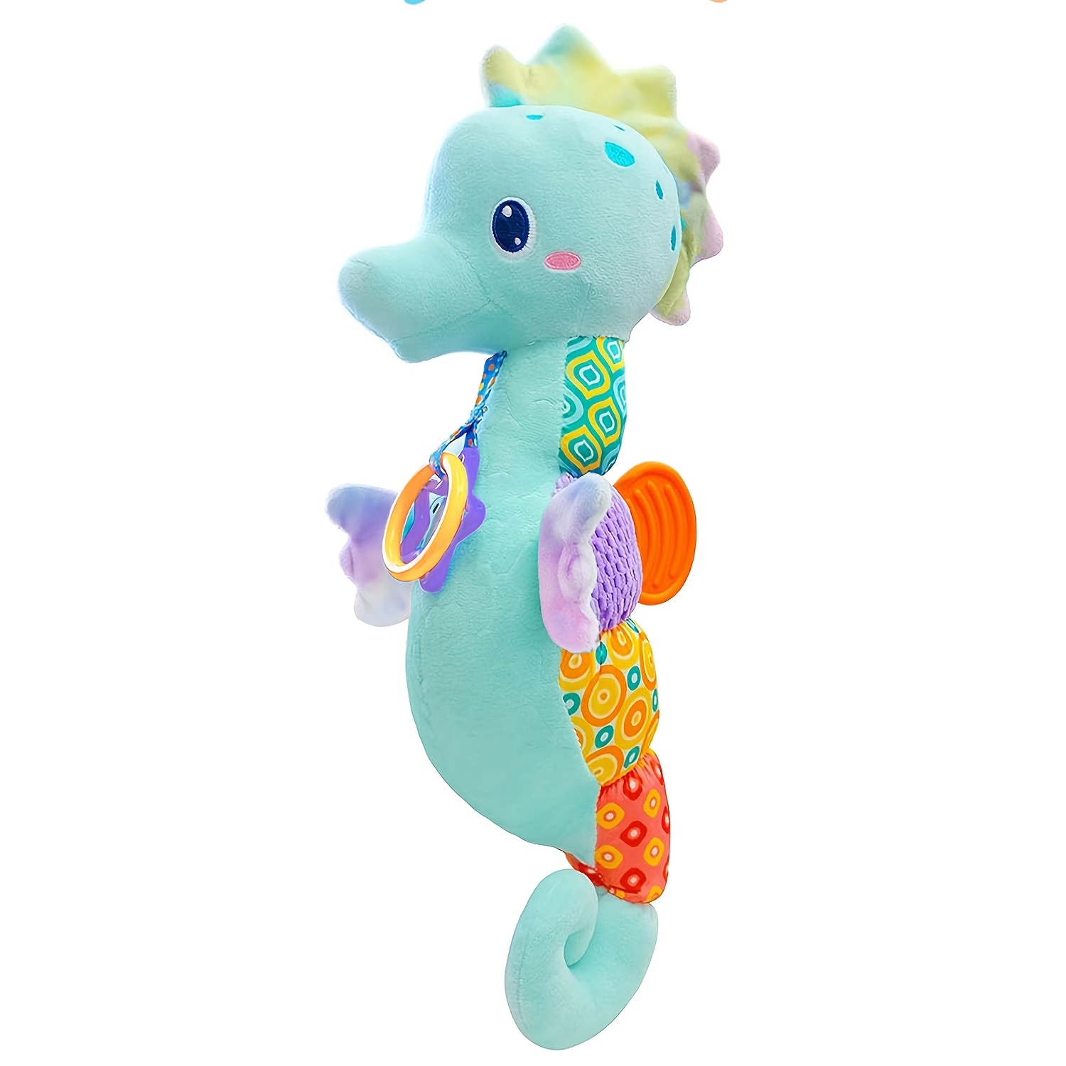TEMU Baby Toys Musical Seahorse, Infant Stuffed Animal Party Favors For Children With Crinkle And Rattles, Soft Sensory Toys With Textures For Tummy