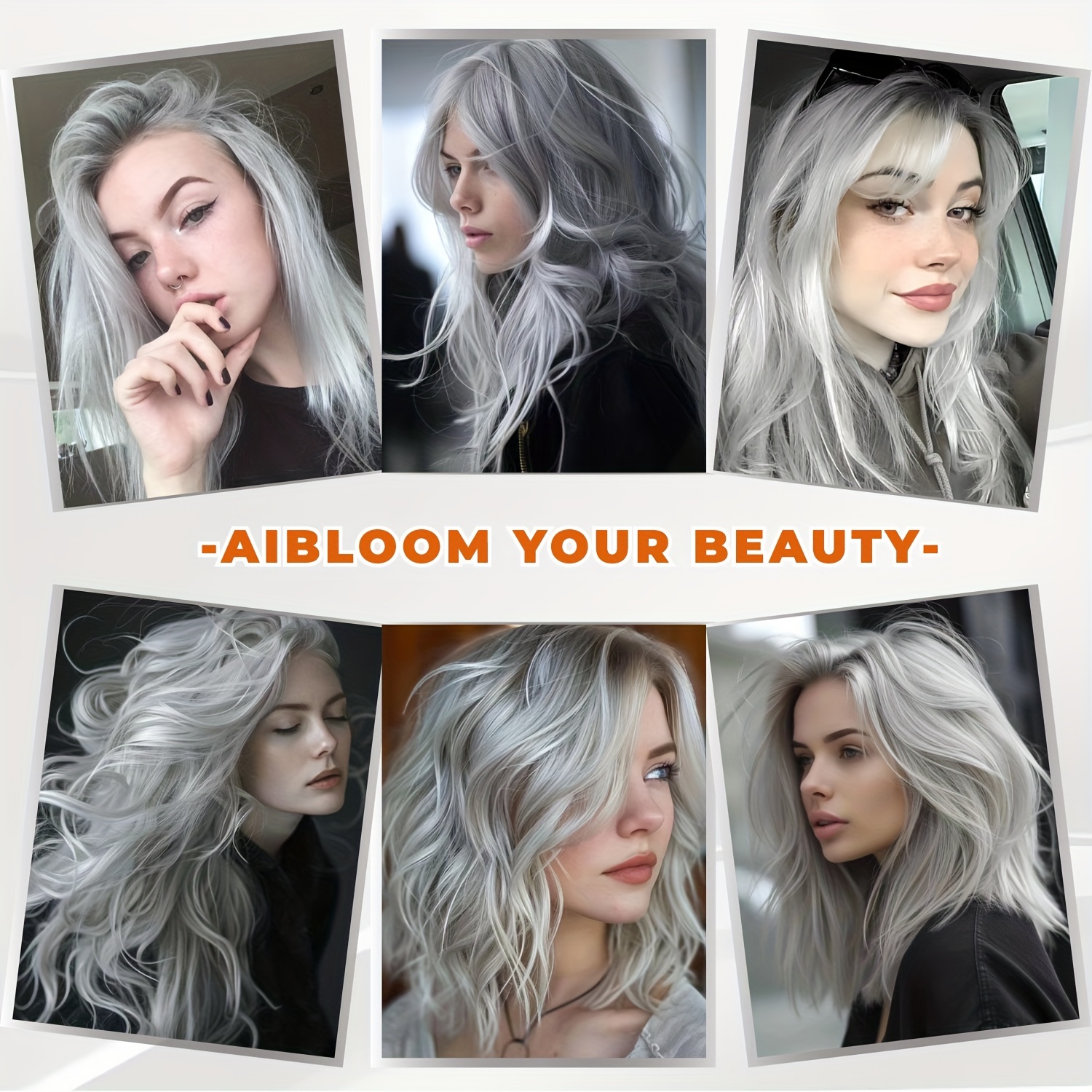 12 pcs grey hair extensions clip in curly wavy clip in hair extensions 20 inch synthetic hair extensions clip ins for women traceless vibrant party hair   christmas new year halloween cosplay music festival and daily use silvery gray details 5