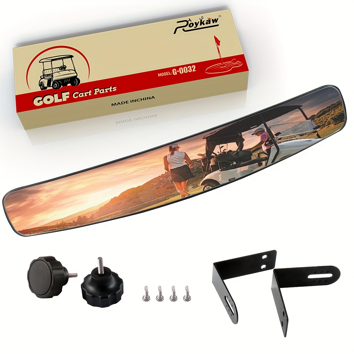 TEMU Espejo Retrovisor para Carrito de Roykaw 16.5" Compatible con , Car, Yamaha, HD y Visión