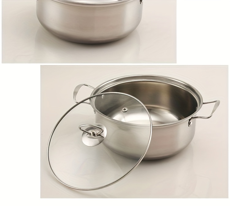 10pcs stainless steel cookware set with handles   and non stick pots and pans ideal for home and   details 2