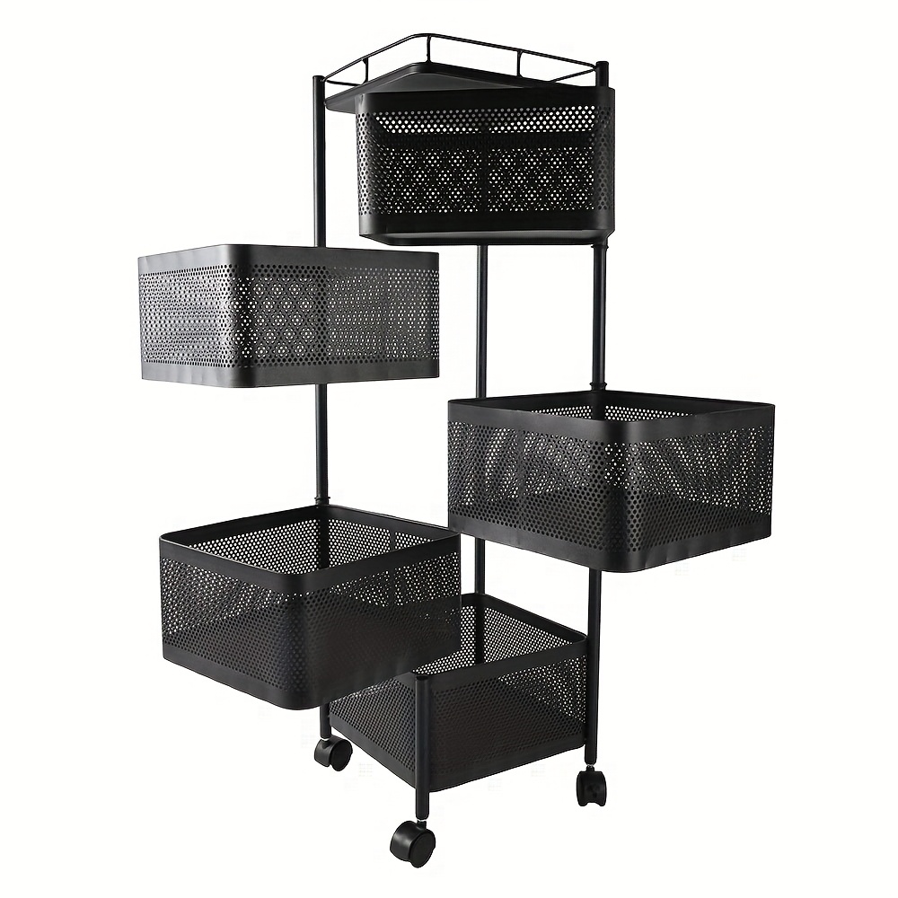 vertical shelves kitchen rotating vegetable racks 6 layer rotating storage racks 360 rotating fruit storage baskets   vegetable storage carts with wheels suitable for storage in kitchens living rooms and bathrooms standing shelf