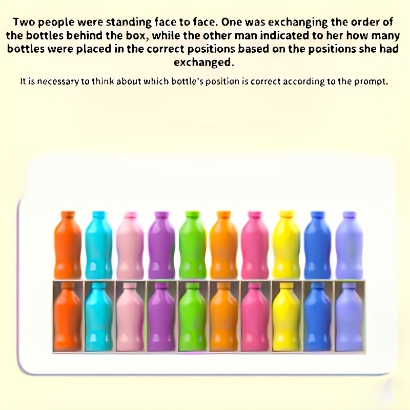 Oversized Fun Bottle Color Guessing Challenge Game Set