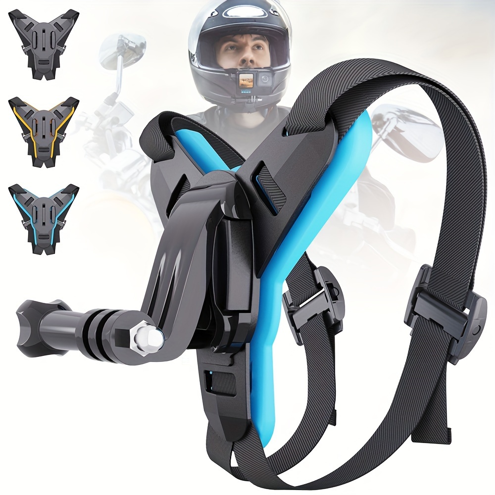 Soporte de correa para casco de motocicleta, soporte de barbilla frontal  para GoPro Hero 9 Hero8/7/6/5, cámara Insta 360, acción Osmo, montaje de